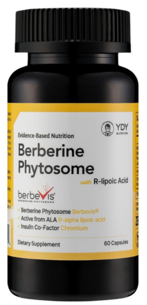 일반 베르베린의 낮은 흡수율을 보완하기 위해 파이토좀 공법을 접목한 약들도 나온다. 사진은 YDY 베르베린 파이토좀. [YDY]