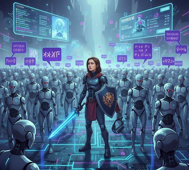 AI 봇이 투입된 게임 [Gemini 생성 이미지]