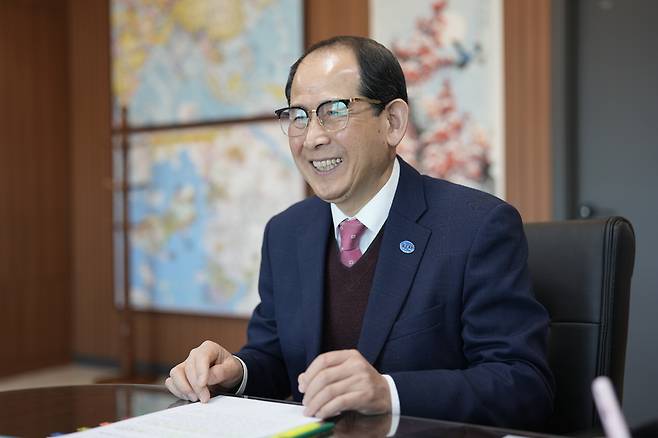 유지상 인천관광공사 사장이 올해 인천관광 역점사업과 목표를 이야기하고 있다.
