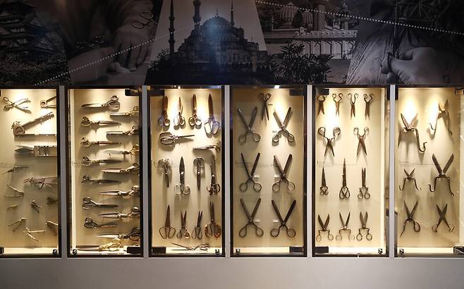가위박물관에 전시된 가위들. 세계에서 유일하다. 박미향 기자