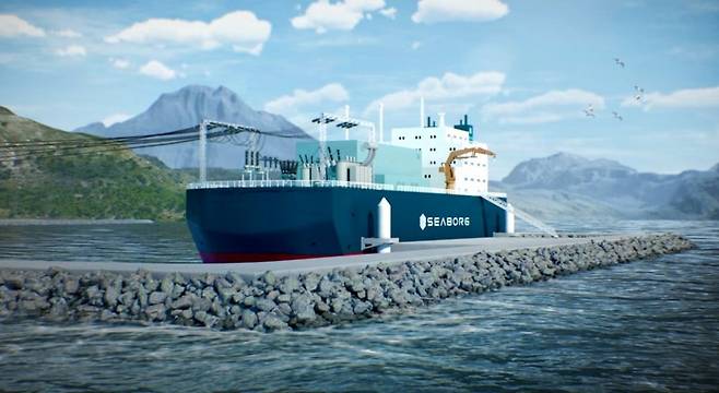 솔트포스는 파워바지선에서 생산한 전기를 섬 지역에 공급하겠다는 개념을 개시했다. / 사진=솔트포스