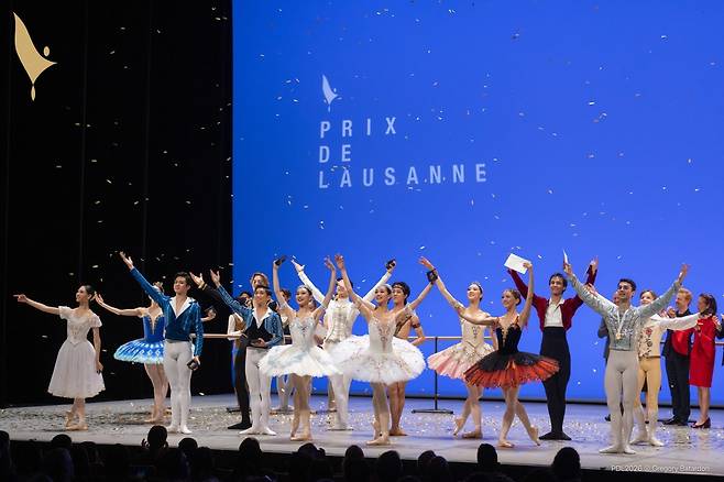 Winners of the 54th Prix de Lausanne pose for photos after the ceremony on Saturday at Beaulieu Theatre in Lausanne, Switzerland.  (Prix De Lausanne)