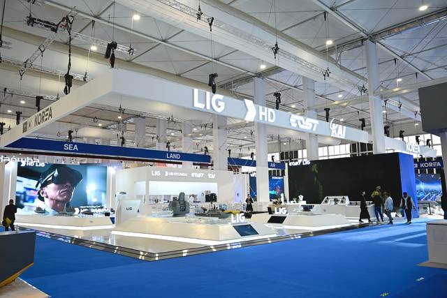 LIG넥스원의 부스 전경. LIG넥스원 제공.