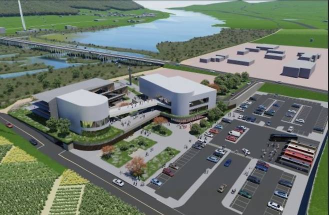 구례 오산과 섬진강 일원을 연결하는 섬진강 케이블카 조감도.구례군 제공