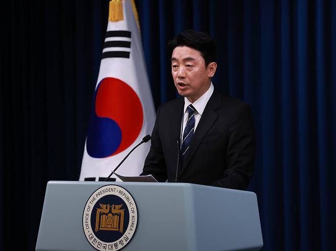 강훈식 대통령 비서실장. 연합뉴스