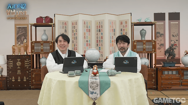 소인섭 아이온2 사업실장,&nbsp;김남준 아이온2 개발PD [사진=아이온2 유튜브]