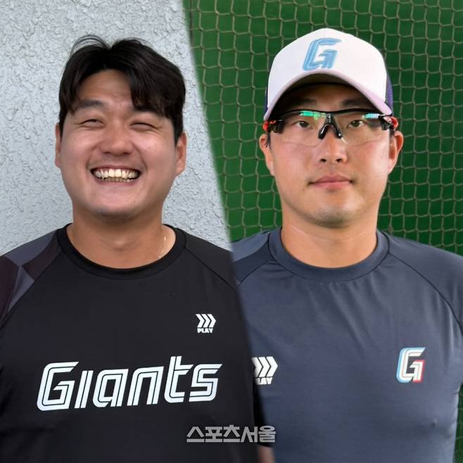 롯데 나균안과 박세웅이 인터뷰에 임하고 있다. 타이난 | 박연준 기자 duswns0628@sportsseoul.com
