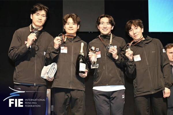 남자 에뻬 단체(황현일, 장효민, 박상영, 권오민)/사진=전남도체육회