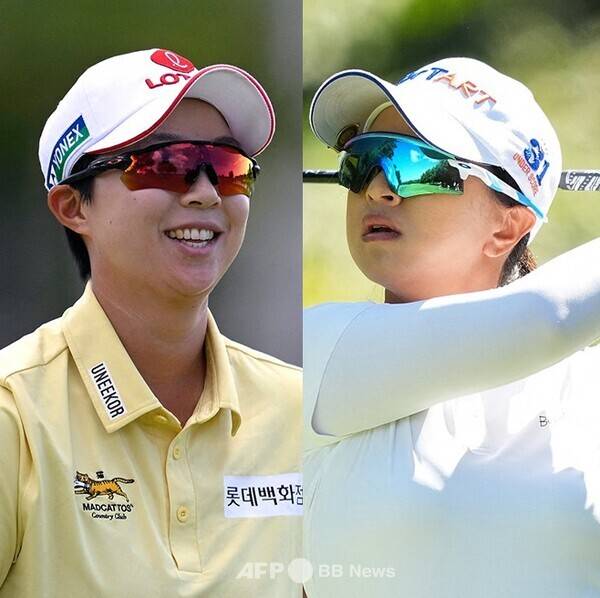 미국여자프로골프(LPGA) 투어에서 활약하는 김효주, 김세영 프로. 사진제공=ⓒAFPBBNews = News1 (사진을 무단으로 사용하지 마십시오.)