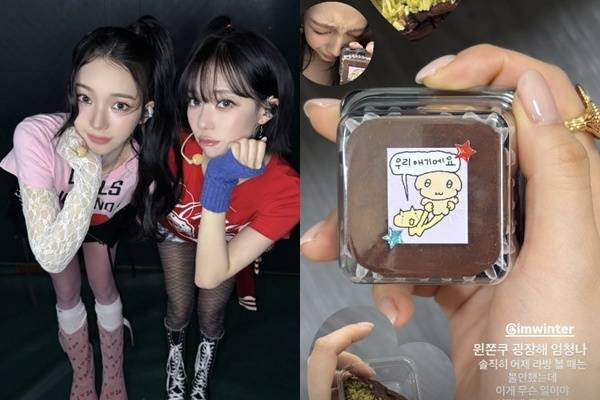 왼쪽부터 카리나 윈터/에스파 공식 계정, 카리나 계정 캡처