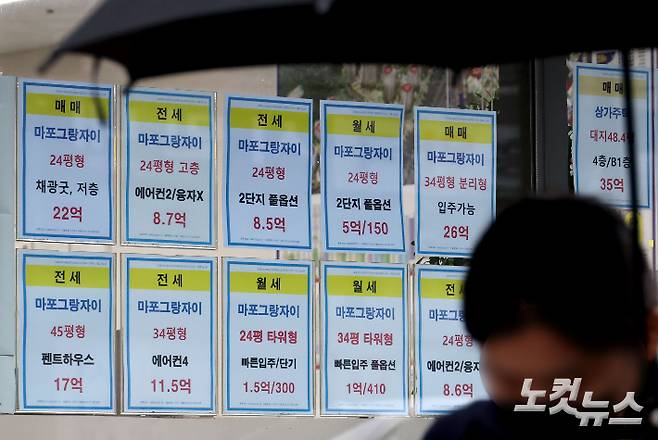 아파트 매매가격이 부착된 서울시내 한 부동산 모습. 황진환 기자