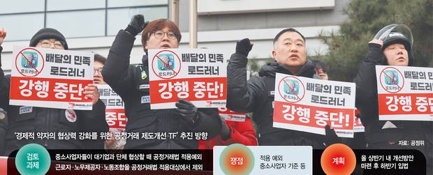 민주노총 서비스연맹 배달플랫폼 노동종합이 최근 서울 송파구 배달의민족 운영사 우아한형제들 앞에서 단체교섭 확대를 요구하는 시위를 벌이고 있다.  연합뉴스