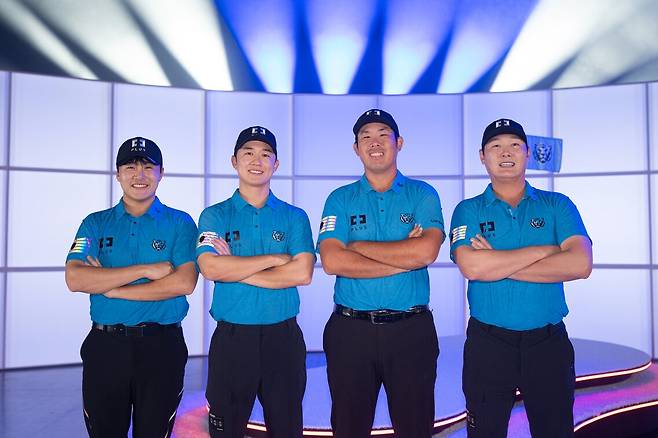 왼쪽부터 김민규, 송영한, 안병훈, 대니 리.  [LIV 골프 제공. 재판매 및 DB 금지]