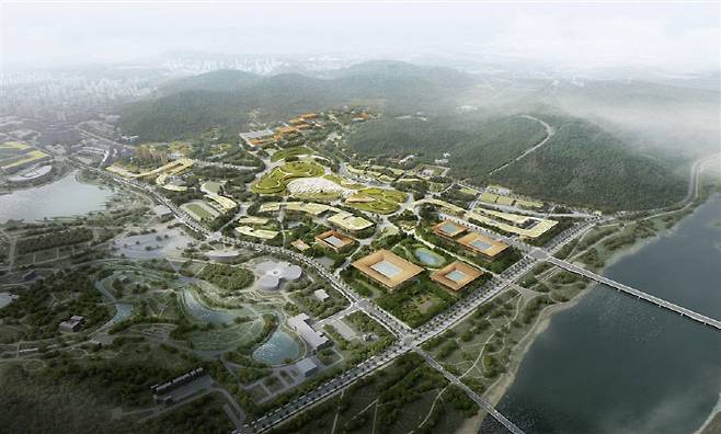 세종동 국가상징구역 마스터플랜 당선작. 국회와 대통령실, 시민공간 등을 품고 있다. 2029년부터 가시화 국면에 들어선다. 사진=행복청 제공.