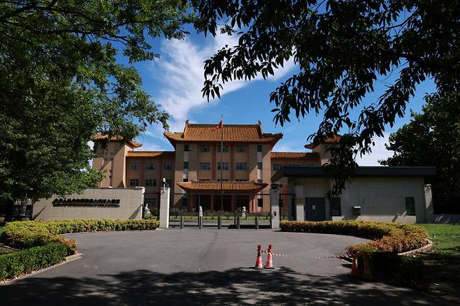 호주 캔버라에 위치한 중국 대사관. (사진=AFP)