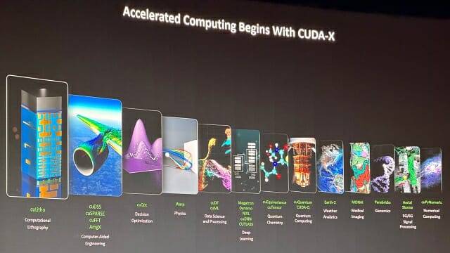 쿠다-X 라이브러리를 활용한 산업계 워크로드 가속 사례 중 일부. (사진=지디넷코리아)