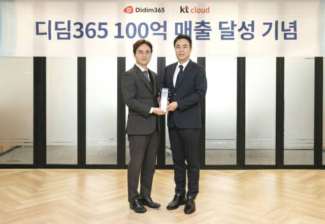 장민호 디딤365 대표(왼쪽), 최지웅 KT클라우드 대표 (사진=디딤365)