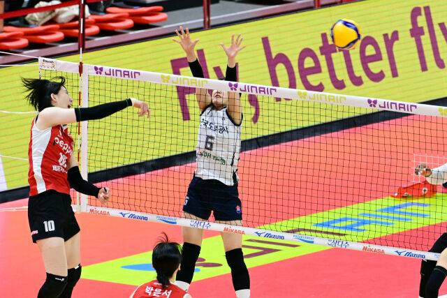 87일 만에 두 자릿수 득점을 기록한 페퍼저축은행 박정아. / 한국배구연맹 (KOVO)