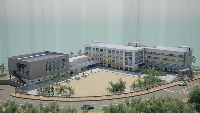 올 3월 개교 예정인 흑석고 조감도.  [동작구 제공]