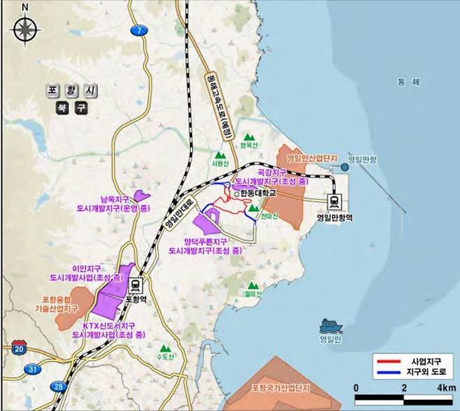 포항 글로벌 기업혁신파크 위치도. /포항시 제공