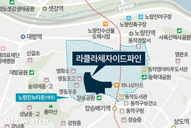 라클라체자이드파인 위치도./자료=GS건설