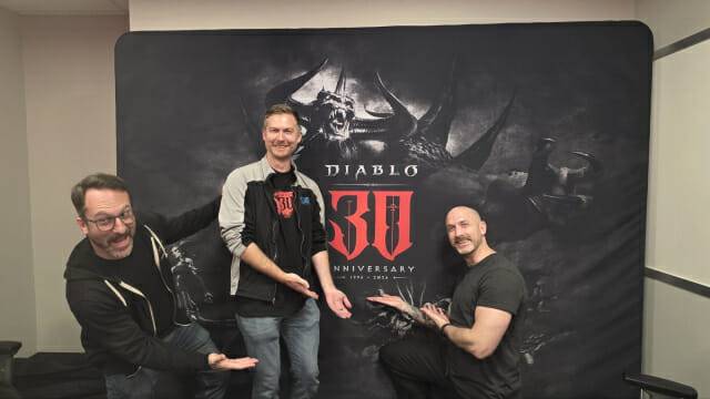 디아블로4 세계관과 아트에 대해 설명한 블리자드 디아블로4 팀 맷 번스 수석 내러티브 디자이너, 닉 칠라노 아트 디렉터, 모건 브라운 수석 퀘스트 디자이너.(사진=지디넷코리아)