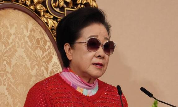 한학자 통일교 총재. 통일교 누리집 갈무리