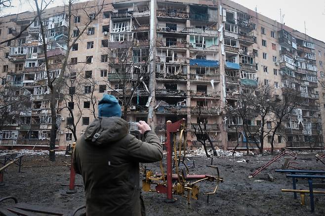 러시아가 지난 9일 크라마토르스크(도네츠크주)에서 주거 지역을 폭격했다. 사진은 기사와 무관함. /사진=EPA