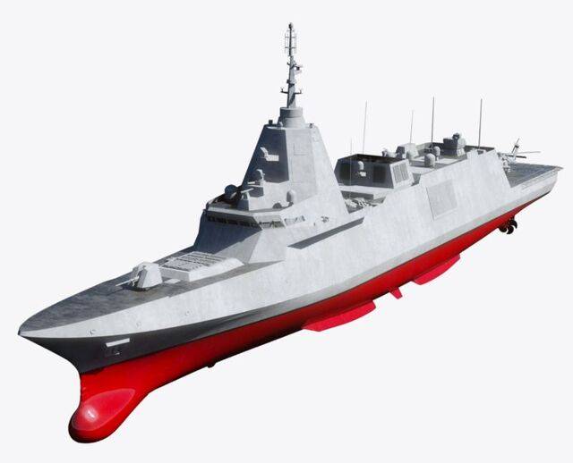 HD현대중공업이 개발한 6,000톤급 수출용 호위함 ‘HDF-6000’의 조감도.   HD현대중공업 제공