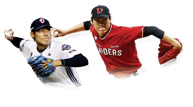 두산 윤태호(왼쪽)와 SSG 윤태현. 각 구단 제공