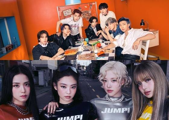 방탄소년단(위쪽), 블랙핑크/ 사진제공=빅히트 뮤직, YG엔터테인먼트