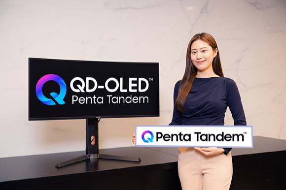 삼성디스플레이 QD-OLED만의 독창적인 5중 적층 구조를 상표화한 프리미엄 기술 브랜드 'QD-OLED Penta Tandem™' [사진=삼성디스플레이]