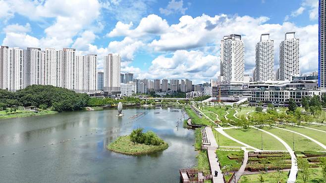 동탄 호수공원 일대 전경. 화성시