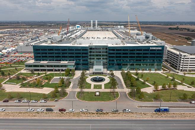 삼성전자가 미국 텍사스주 테일러에 조성한 최첨단 파운드리 공장 전경. [게티이미지]
