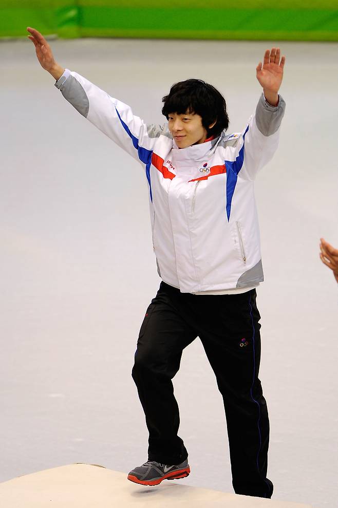 2010 벤쿠버 동계올림픽 쇼트트랙 남자 1000m 금메달리스트 이정수의 모습. [게티이미지]