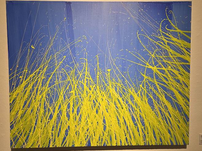 김수철 작 '소리너머소리 25' (서울=연합뉴스) 박의래 기자 = 13일 예술의전당 한가람디자인미술관에 전시된 김수철 작 '소리너머소리 25'. laecorp@yna.co.kr