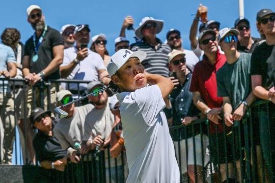 앤서니 김의 3라운드 경기 모습. 사진[AFP=연합뉴스]