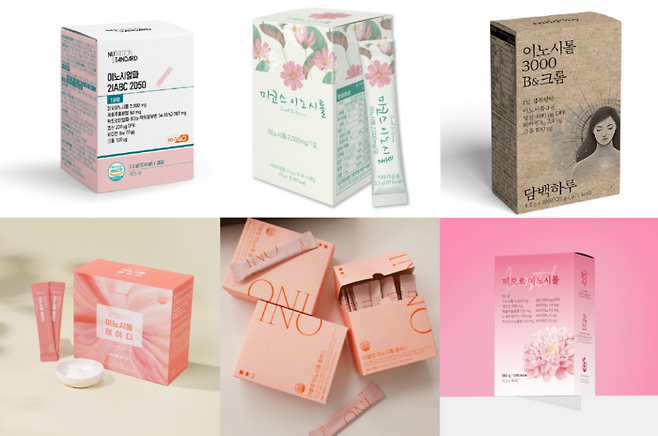 다양한 이노시톨 제품들. 미오이노시톨과 카이로이노시톨 비율이 40대 1인 제품을 추천한다. 약사들은 최소 3개월 이상 꾸준히 복용하라고 권한다. [각 사 홈페이지]