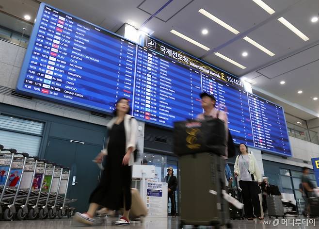 지난해 10월 추석연휴 인천국제공항의 모습