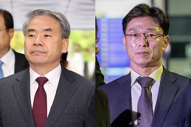 이종섭 전 국방부 장관(왼쪽), 임성근 전 해병대 1사단장. (사진=뉴시스DB) 2026.02.14. photo@newsis.com *재판매 및 DB 금지