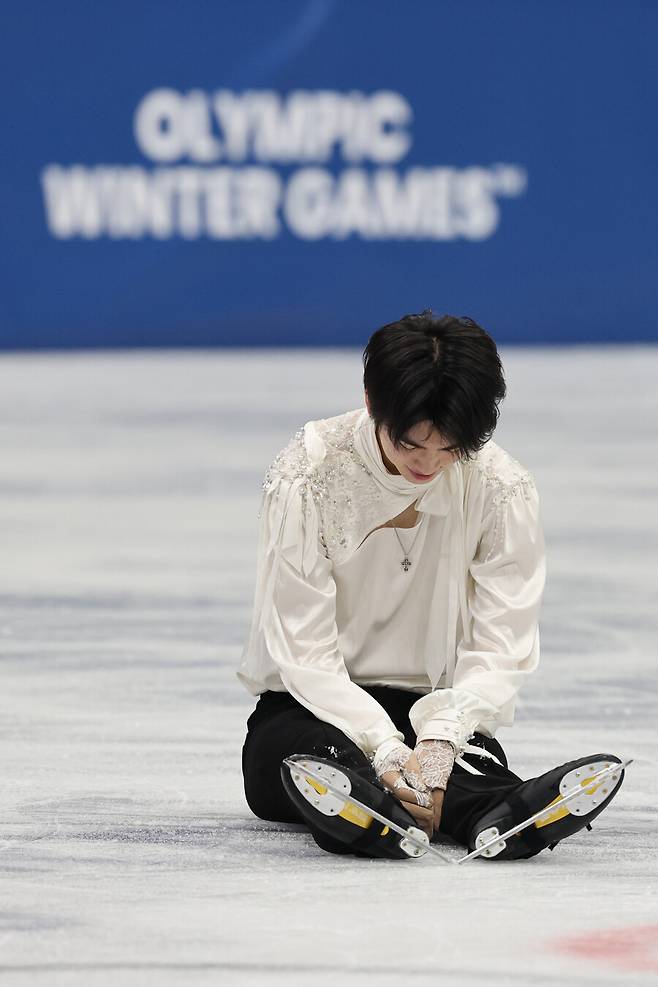 ▲ 차준환은 14일 이탈리아 밀라노 아이스스케이팅 아레나에서 열린 2026 밀라노·코르티나 동계올림픽 피겨스케이팅 남자 싱글 프리스케이팅에서 기술점수(TES) 95.16점, 예술점수(PCS) 87.04점, 감점 1점을 묶어 181.20점을 기록했다. 쇼트 프로그램 92.72점을 합한 총점 273.92점으로 최종 4위에 자리했다. ⓒ연합뉴스