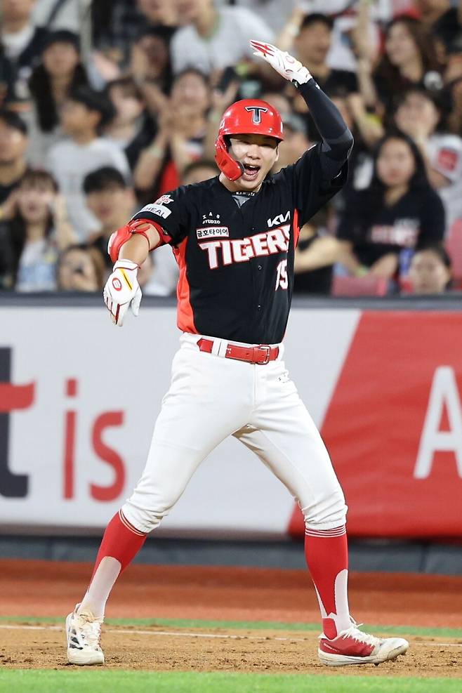 ▲ KIA 외야진 문제를 해결해 줄 하나의 카드로 기대를 모으는 박정우 ⓒKIA타이거즈