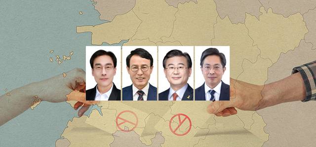 좌측부터 유성동, 이남호, 천호성, 황호진