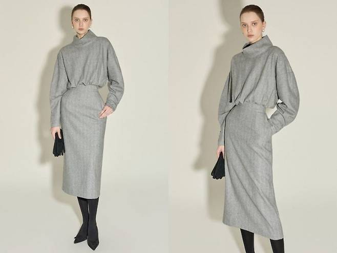 이부진 사장이 지난 1월 두을장학재단 장학증서 수여식에서 착장한 국내 디자이너브랜드 딘트의 원피스. 가격은 17만원대로 알려졌다. 딘트 홈페이지.