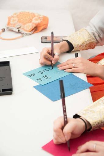 새해 덕담을 기록하는 덕담 기록소(국립민속박물관 제공)