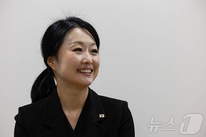 박지연 수어통역사가 10일 청와대에서 뉴스1과 인터뷰를 하고 있다. 2026.2.10 ⓒ 뉴스1 이재명 기자