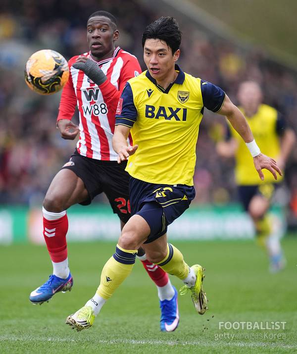 전진우(옥스퍼드유나이티드). 게티이미지코리아