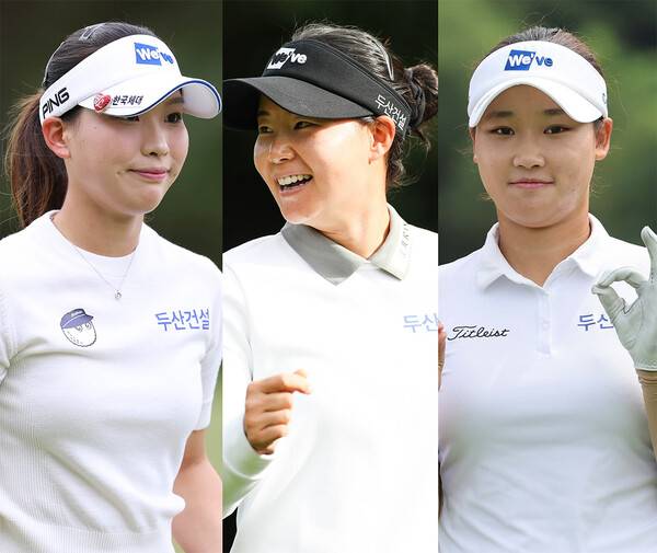 한국여자프로골프(KLPGA) 투어에서 활약하는 이율린, 임희정, 김민솔 프로. 사진제공=KLPGA (사진을 무단으로 사용하지 마십시오.)
