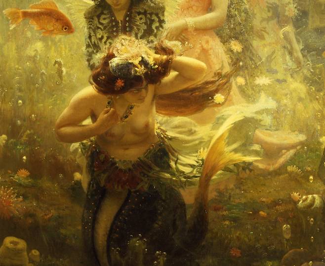 일리야 레핀, 사드코(일부 확대), 1876, 캔버스에 유채, 323x230cm, 러시아 미술관