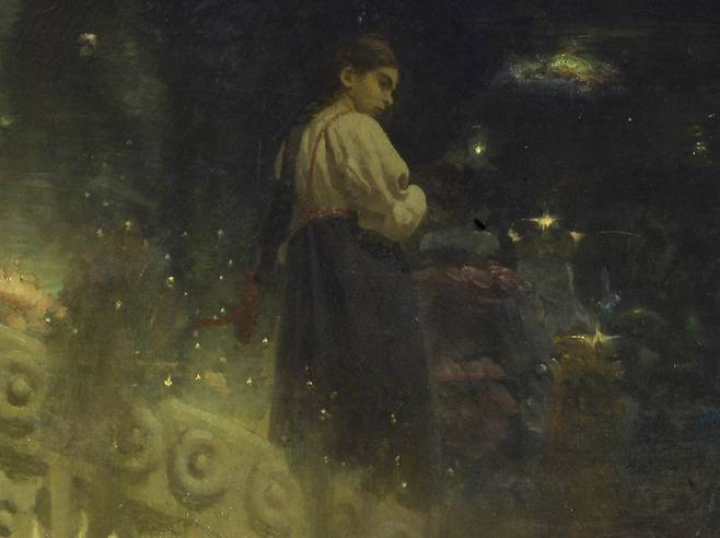 일리야 레핀, 사드코(일부 확대), 1876, 캔버스에 유채, 323x230cm, 러시아 미술관